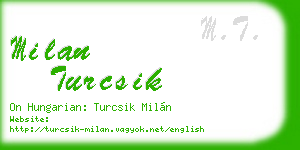 milan turcsik business card
